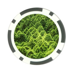 Green Pine Forest Poker Chip Card Guard by Ravend