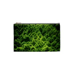 Green Pine Forest Cosmetic Bag (small) by Ravend