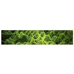 Green Pine Forest Small Premium Plush Fleece Scarf by Ravend