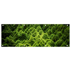 Green Pine Forest Banner And Sign 9  X 3 