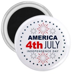 Independence Day Usa 3  Magnets by Ravend