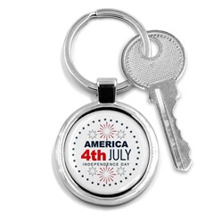 Independence Day Usa Key Chain (round) by Ravend