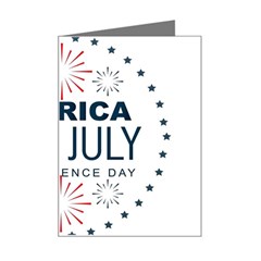 Independence Day Usa Mini Greeting Card by Ravend