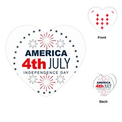 Independence Day Usa Playing Cards Single Design (heart) by Ravend