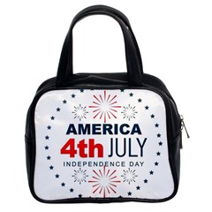 Independence Day Usa Classic Handbag (two Sides) by Ravend