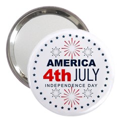 Independence Day Usa 3  Handbag Mirrors