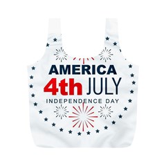 Independence Day Usa Full Print Recycle Bag (m) by Ravend