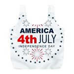 Independence Day Usa Full Print Recycle Bag (L) Front