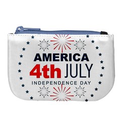 Independence Day Usa Large Coin Purse by Ravend