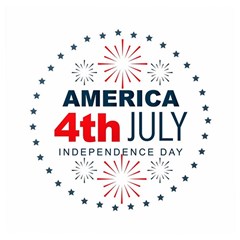 Independence Day Usa Wooden Puzzle Square by Ravend