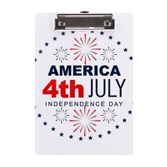 Independence Day Usa A5 Acrylic Clipboard