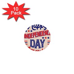 Usa Happy Independence Day 1  Mini Buttons (10 Pack)  by Ravend