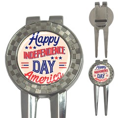 Usa Happy Independence Day 3-in-1 Golf Divots by Ravend