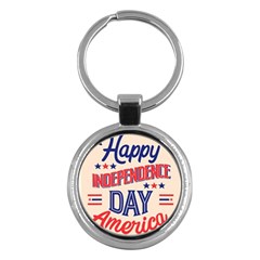 Usa Happy Independence Day Key Chain (round) by Ravend