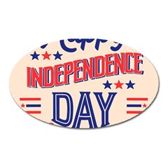 Usa Happy Independence Day Oval Magnet by Ravend