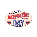 Usa Happy Independence Day Sticker Oval (10 pack) Front