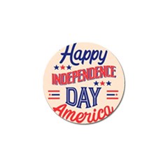 Usa Happy Independence Day Golf Ball Marker (4 Pack) by Ravend