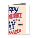 Usa Happy Independence Day Mini Greeting Card Left