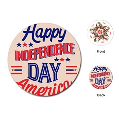 Usa Happy Independence Day Playing Cards Single Design (round) by Ravend