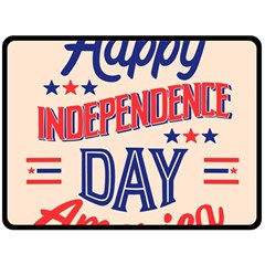 Usa Happy Independence Day Fleece Blanket (large) by Ravend