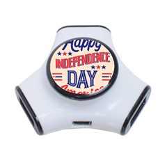 Usa Happy Independence Day 3-port Usb Hub