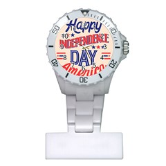 Usa Happy Independence Day Plastic Nurses Watch by Ravend