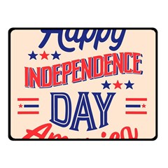 Usa Happy Independence Day Two Sides Fleece Blanket (small) by Ravend