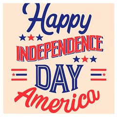 Usa Happy Independence Day Wooden Puzzle Square by Ravend