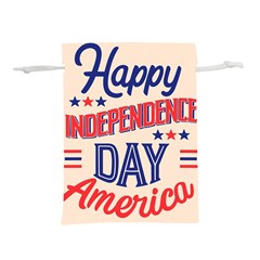 Usa Happy Independence Day Lightweight Drawstring Pouch (s) by Ravend