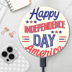 Usa Happy Independence Day Wireless Fast Charger(white) by Ravend