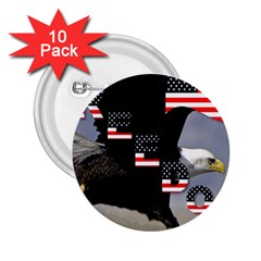 Freedom Patriotic American Usa 2 25  Buttons (10 Pack)  by Ravend