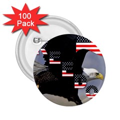 Freedom Patriotic American Usa 2 25  Buttons (100 Pack) 