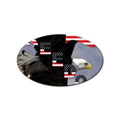 Freedom Patriotic American Usa Sticker (oval) by Ravend