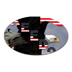 Freedom Patriotic American Usa Oval Magnet by Ravend