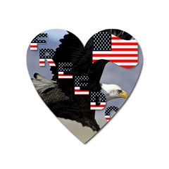 Freedom Patriotic American Usa Heart Magnet by Ravend