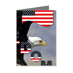 Freedom Patriotic American Usa Mini Greeting Card by Ravend