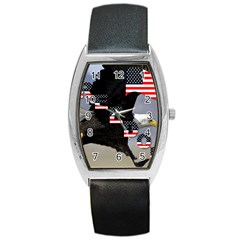 Freedom Patriotic American Usa Barrel Style Metal Watch by Ravend