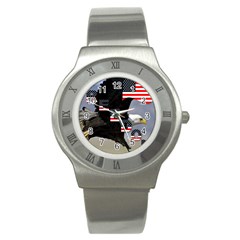 Freedom Patriotic American Usa Stainless Steel Watch by Ravend