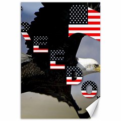 Freedom Patriotic American Usa Canvas 12  X 18  by Ravend