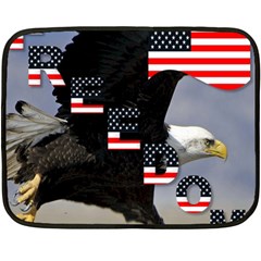 Freedom Patriotic American Usa Fleece Blanket (mini) by Ravend