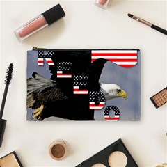 Freedom Patriotic American Usa Cosmetic Bag (medium) by Ravend