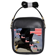 Freedom Patriotic American Usa Girls Sling Bag by Ravend