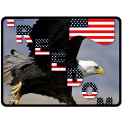 Freedom Patriotic American Usa Fleece Blanket (large) by Ravend