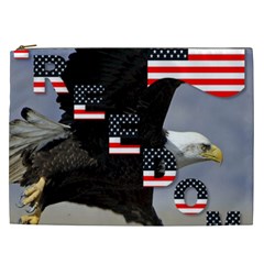 Freedom Patriotic American Usa Cosmetic Bag (xxl)