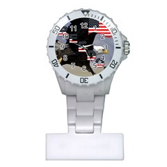 Freedom Patriotic American Usa Plastic Nurses Watch by Ravend