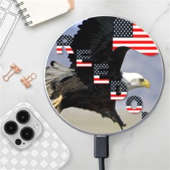 Freedom Patriotic American Usa Wireless Fast Charger(white) by Ravend