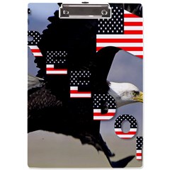 Freedom Patriotic American Usa A4 Acrylic Clipboard by Ravend