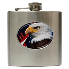 Fourth Of July Independence Day Usa American Pride Hip Flask (6 Oz) by Ravend