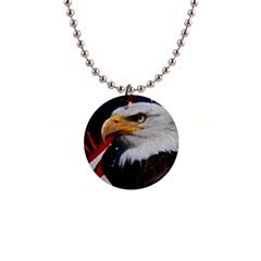 Fourth Of July Independence Day Usa American Pride 1  Button Necklace by Ravend