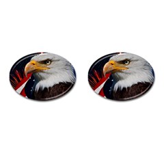 Fourth Of July Independence Day Usa American Pride Cufflinks (oval) by Ravend